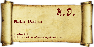 Maka Dalma névjegykártya